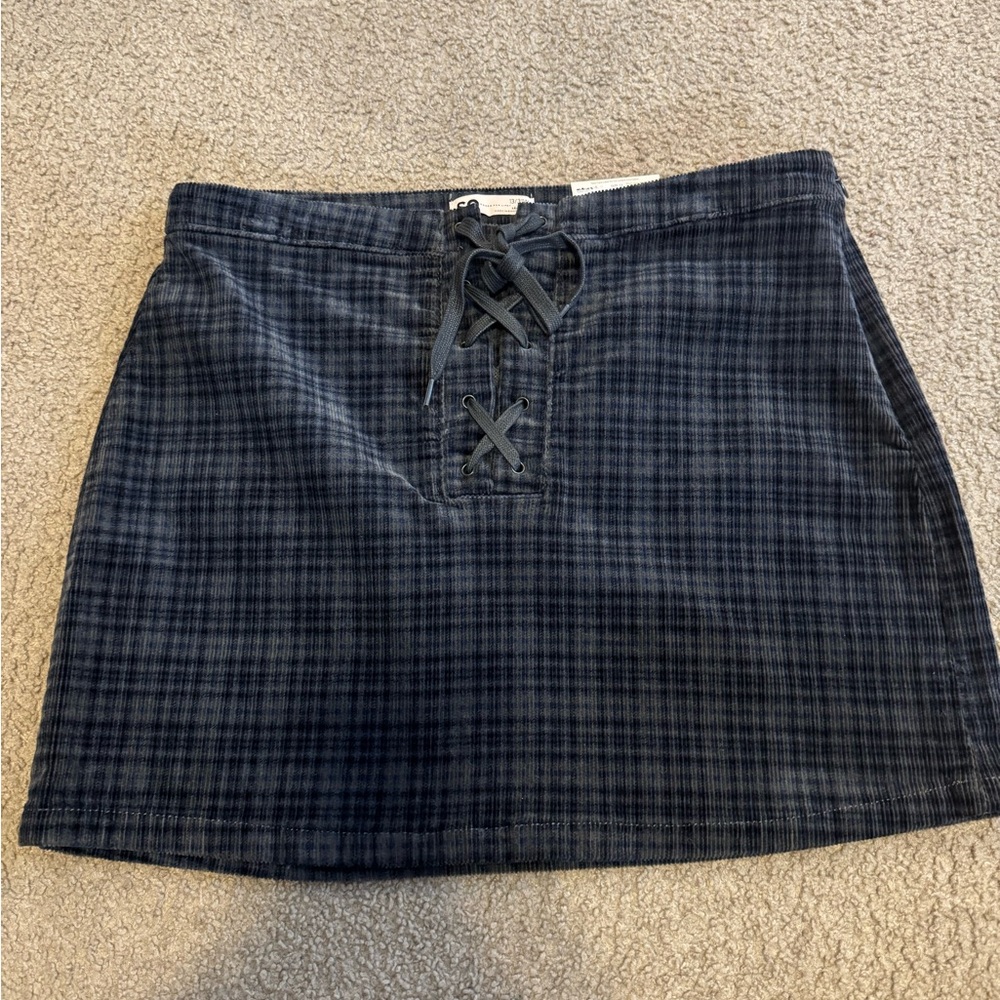 SO corduroy lace up mini skirt
